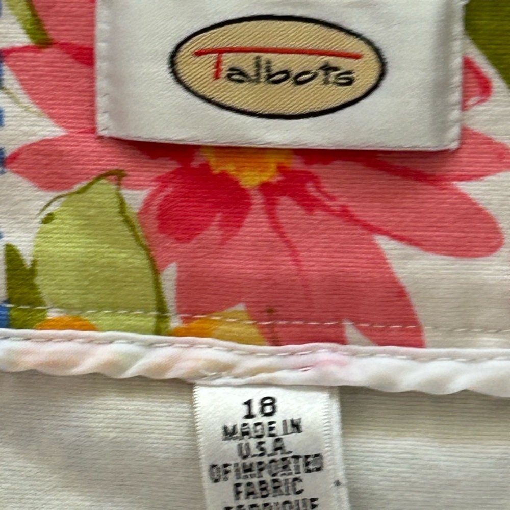 Talbots Zip Up Tropical Beach Patchwork Skirt Siz… - image 3